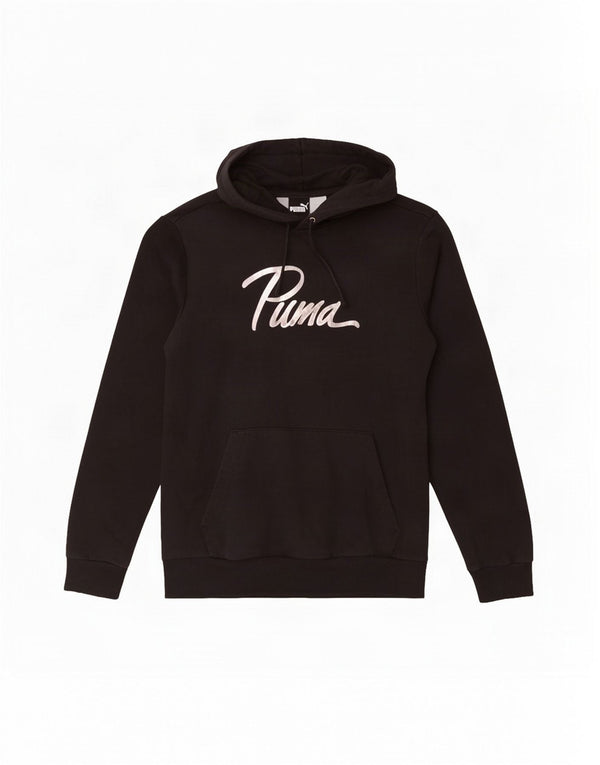 Puma Mens Graphic Hoodie Jumper Medium Black