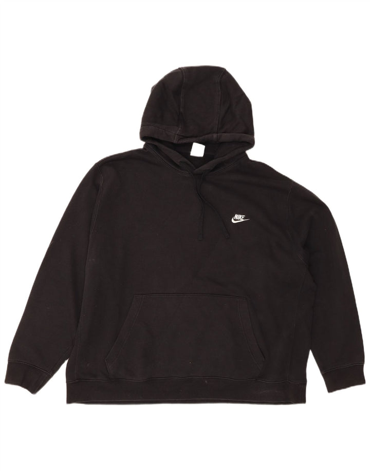 NIKE Mens Hoodie Jumper 2XL Black Cotton