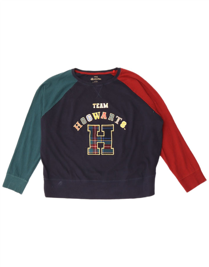 Maglietta grafica da bambino Marks & Spencer a maniche lunghe 13-14 anni blu navy