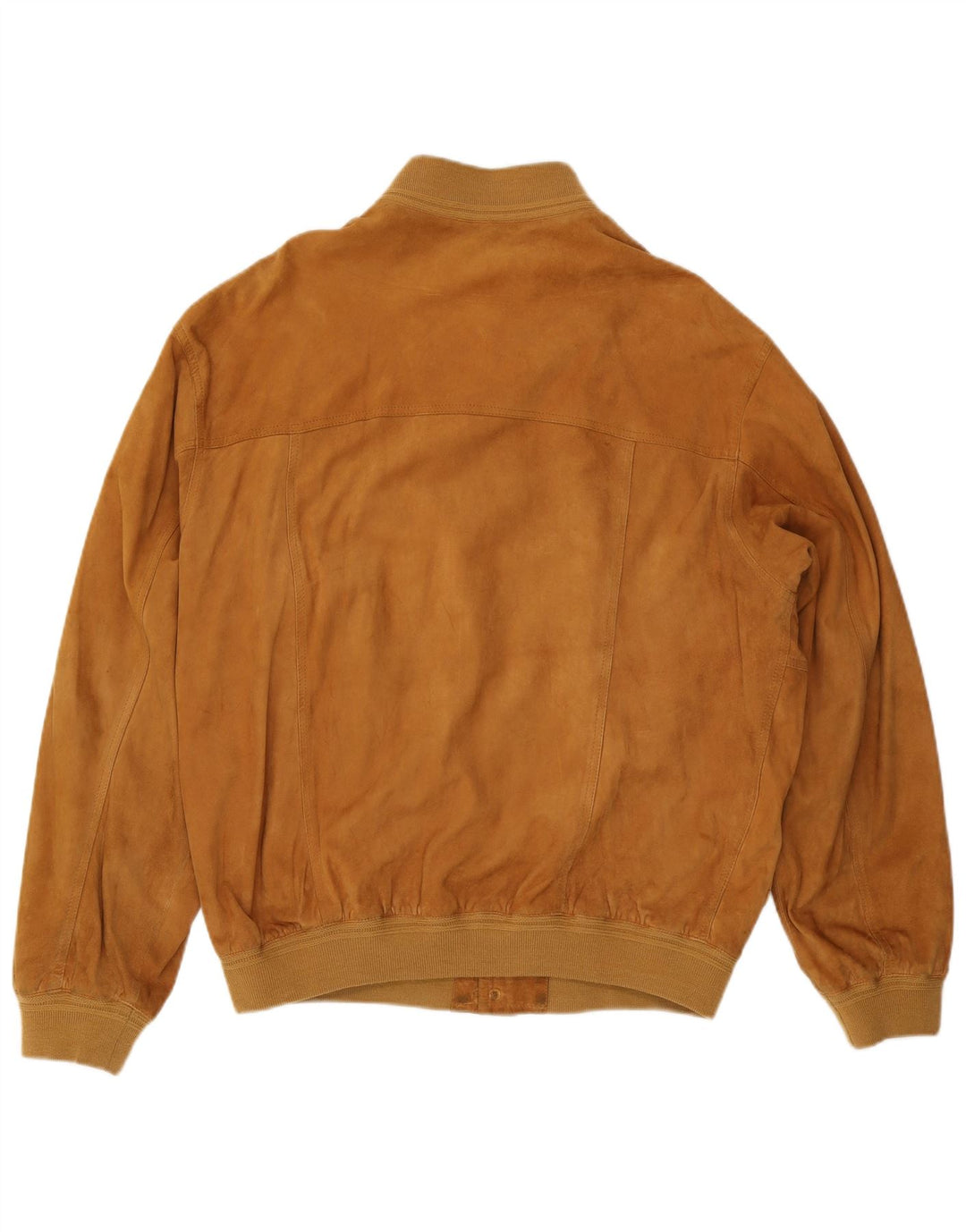 Giubbotto bomber vintage in pelle scamosciata da uomo IT 56 3XL in pelle marrone