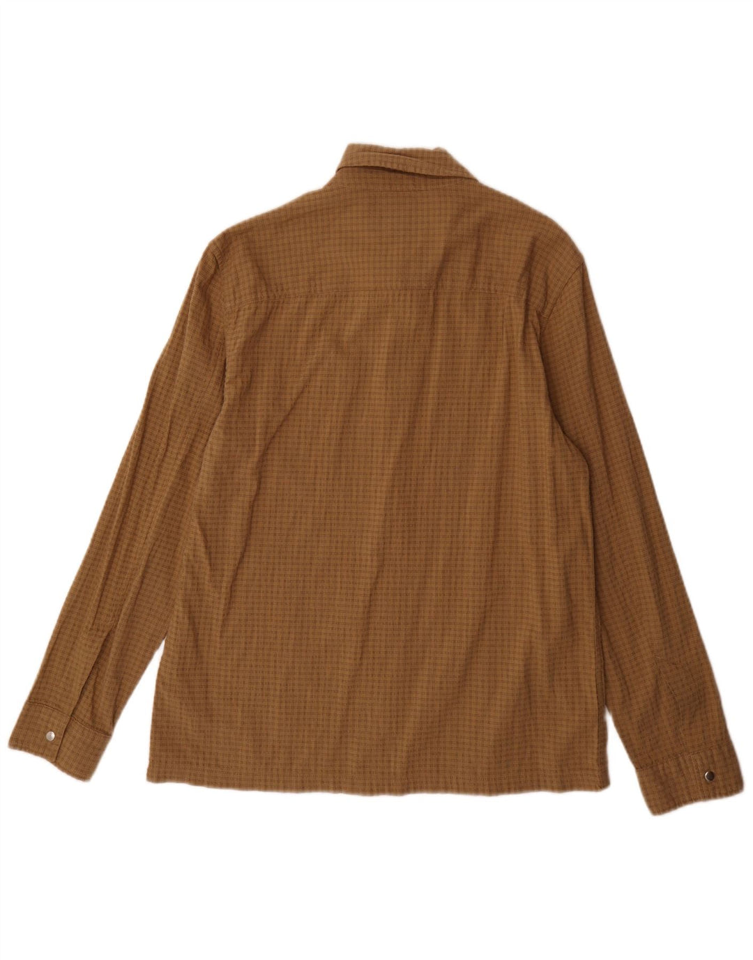 Camicia overshirt da uomo Marks & Spencer in cotone a quadri marrone medio