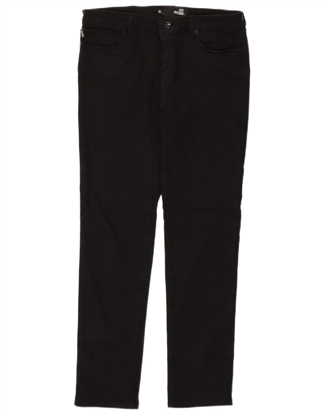 Jeans slim da donna Moschino W31 L30 cotone nero