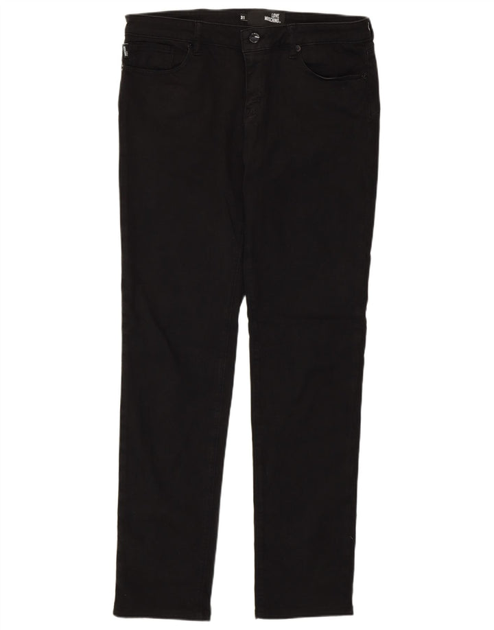 Jeans slim da donna Moschino W31 L30 cotone nero
