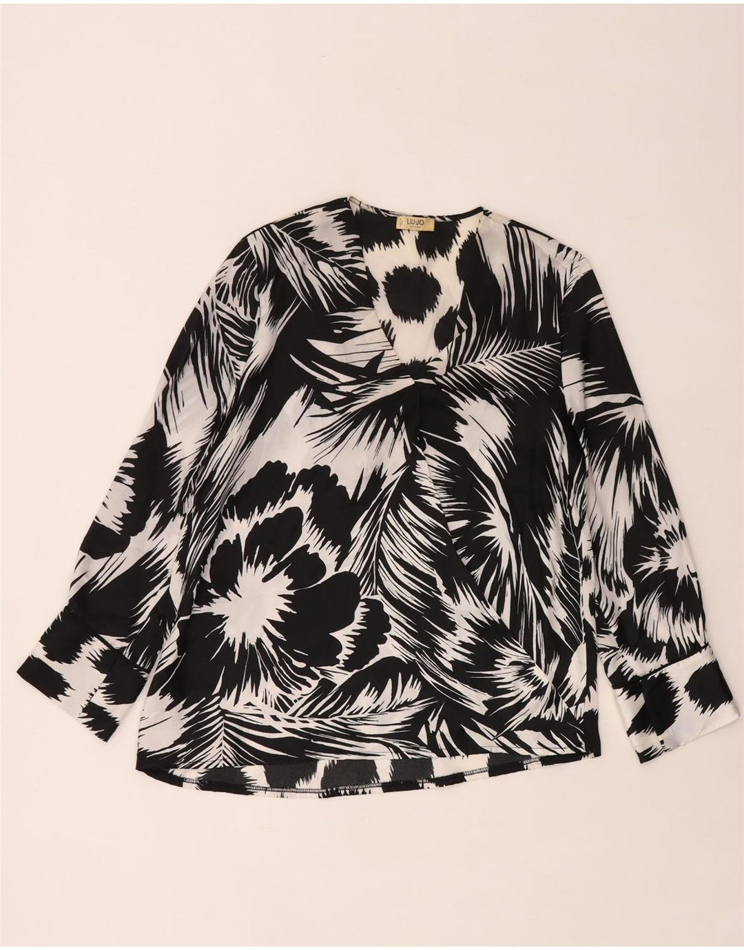Camicetta a maniche lunghe da donna Liu Jo Top UK 14 Medio Nero Floreale