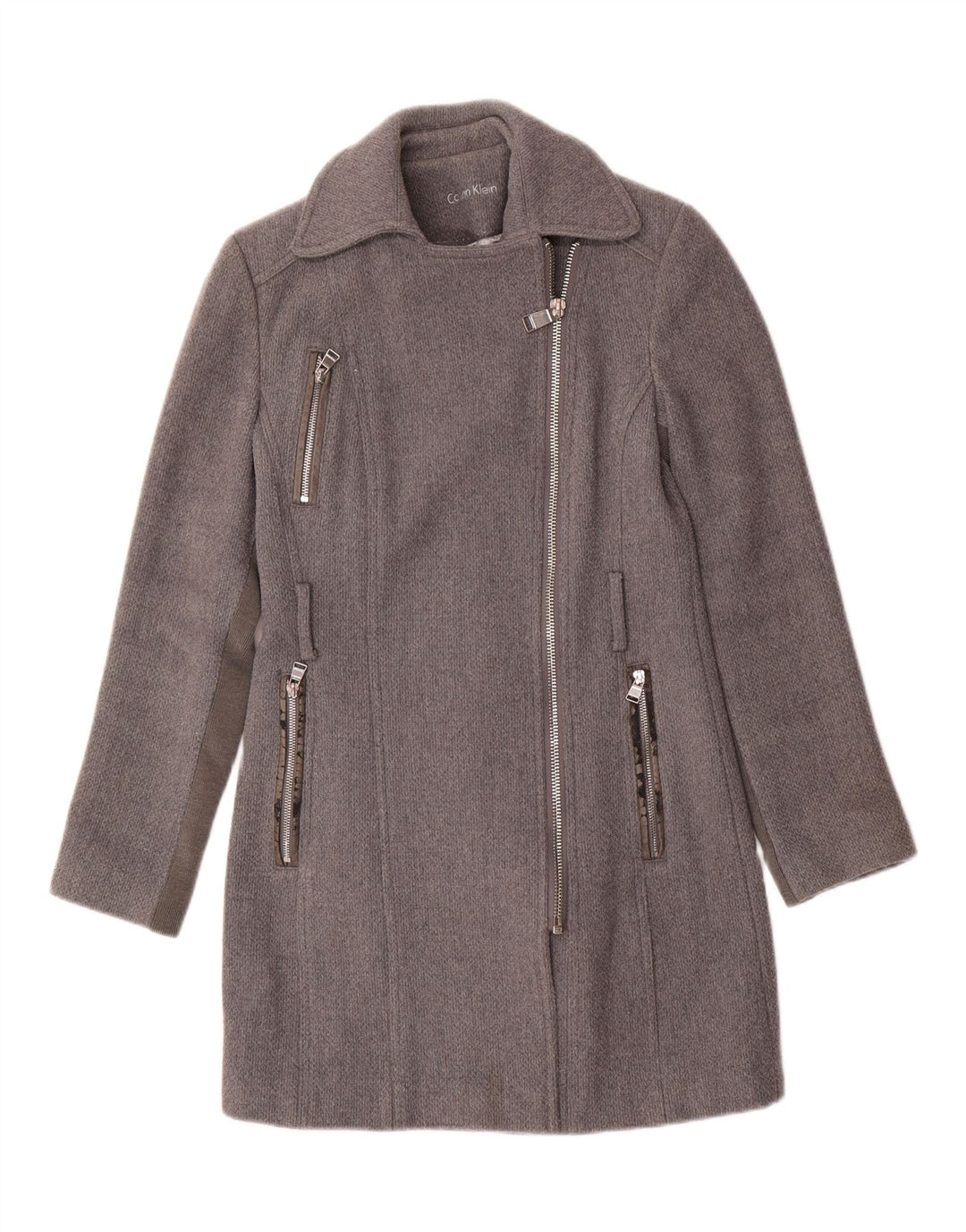 Cappotto da donna Calvin Klein UK 10 Small Grigio Lana