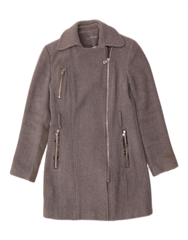 Cappotto da donna Calvin Klein UK 10 Small Grigio Lana