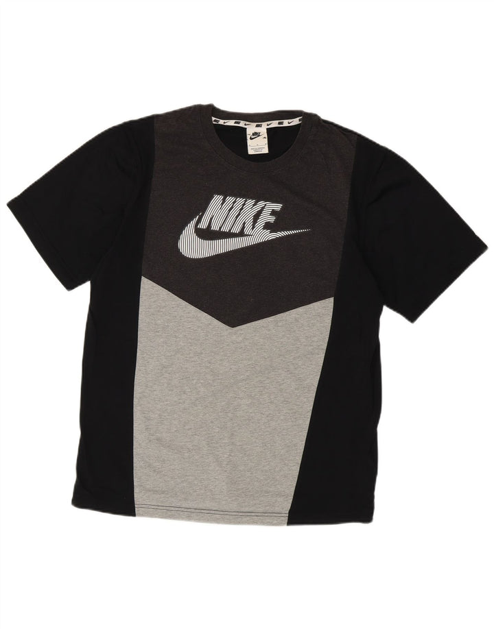 T-shirt grafica da uomo Nike Top in cotone color block medio nero