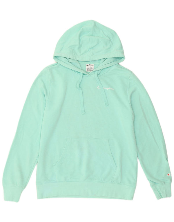 Felpa con cappuccio da donna Champion UK 16 Large in cotone turchese