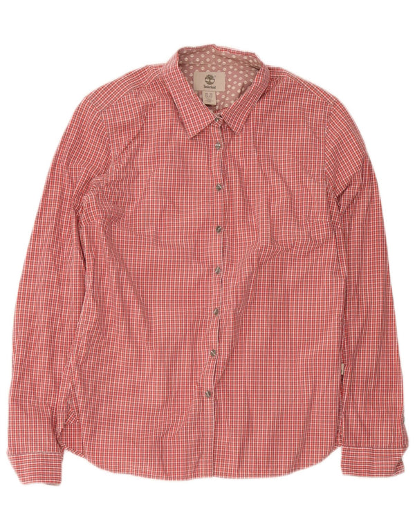 Camicia slim fit da donna Timberland EU 42 Large Red Gingham Cotton