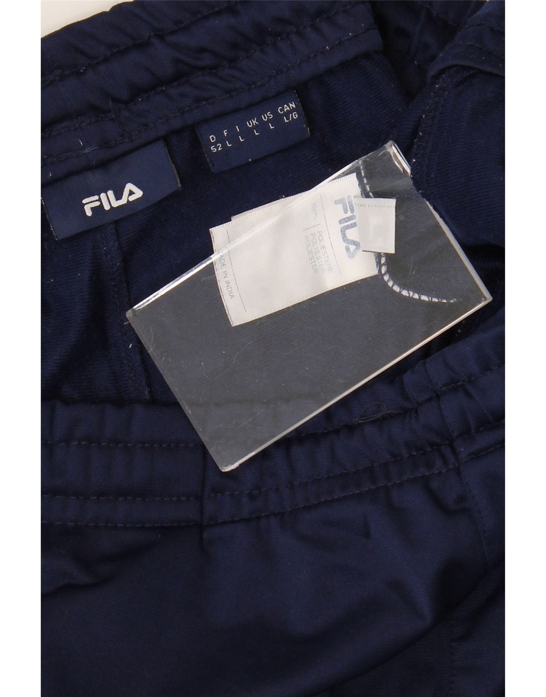 Pantaloni da tuta da uomo Fila Large in poliestere color block blu navy