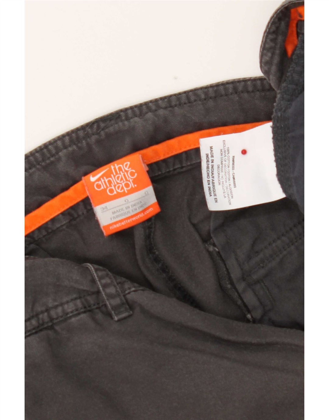 Pantaloncini cargo da uomo Nike W34 Large in cotone grigio