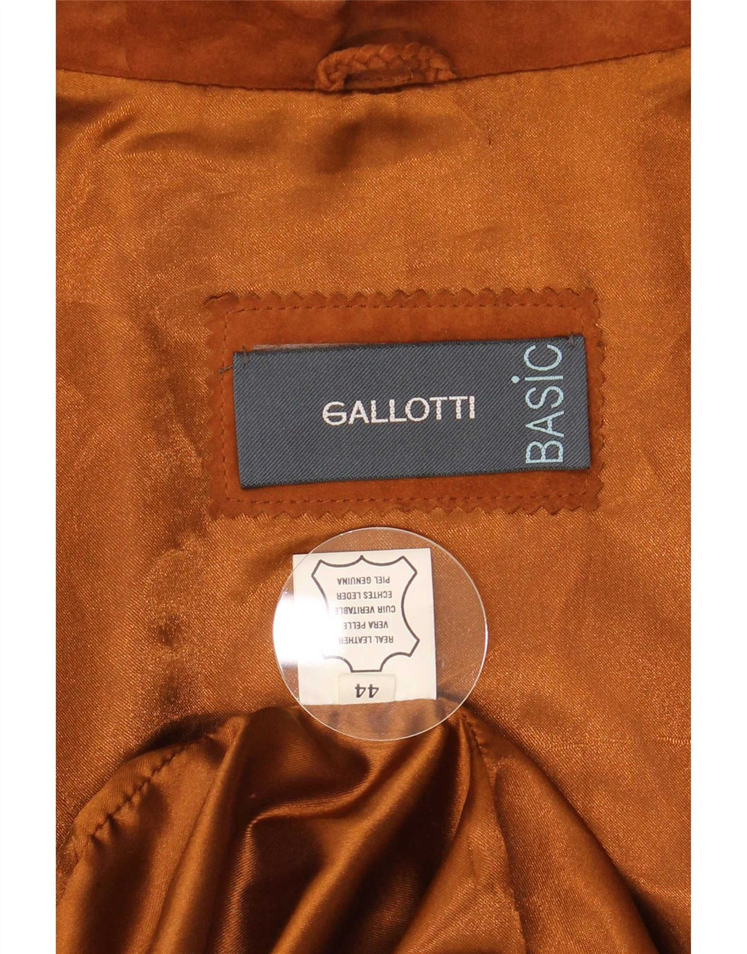 Giacca Pelle Scamosciata Donna Gallotti IT 44 Pelle Marrone Medio