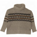 Maglione maglione collo alto da donna Weird Fish UK 14 Large Grey Fair Isle