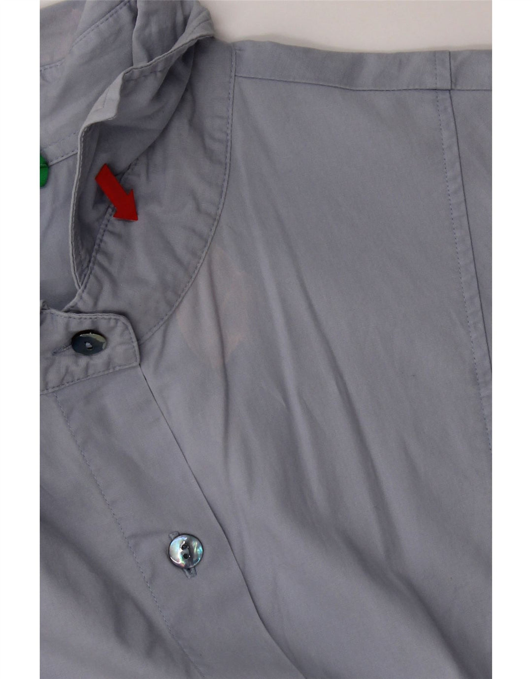 Camicia a maniche corte da donna Benetton UK 12 Blu medio