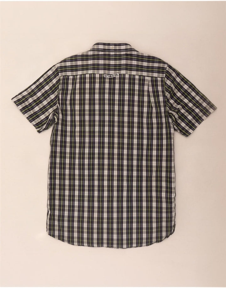 Camicia a maniche corte da uomo Superdry in cotone a quadri multicolore medio