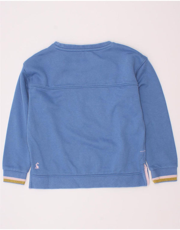 Felpa grafica per ragazze Joules, maglione 5-6 anni, cotone blu