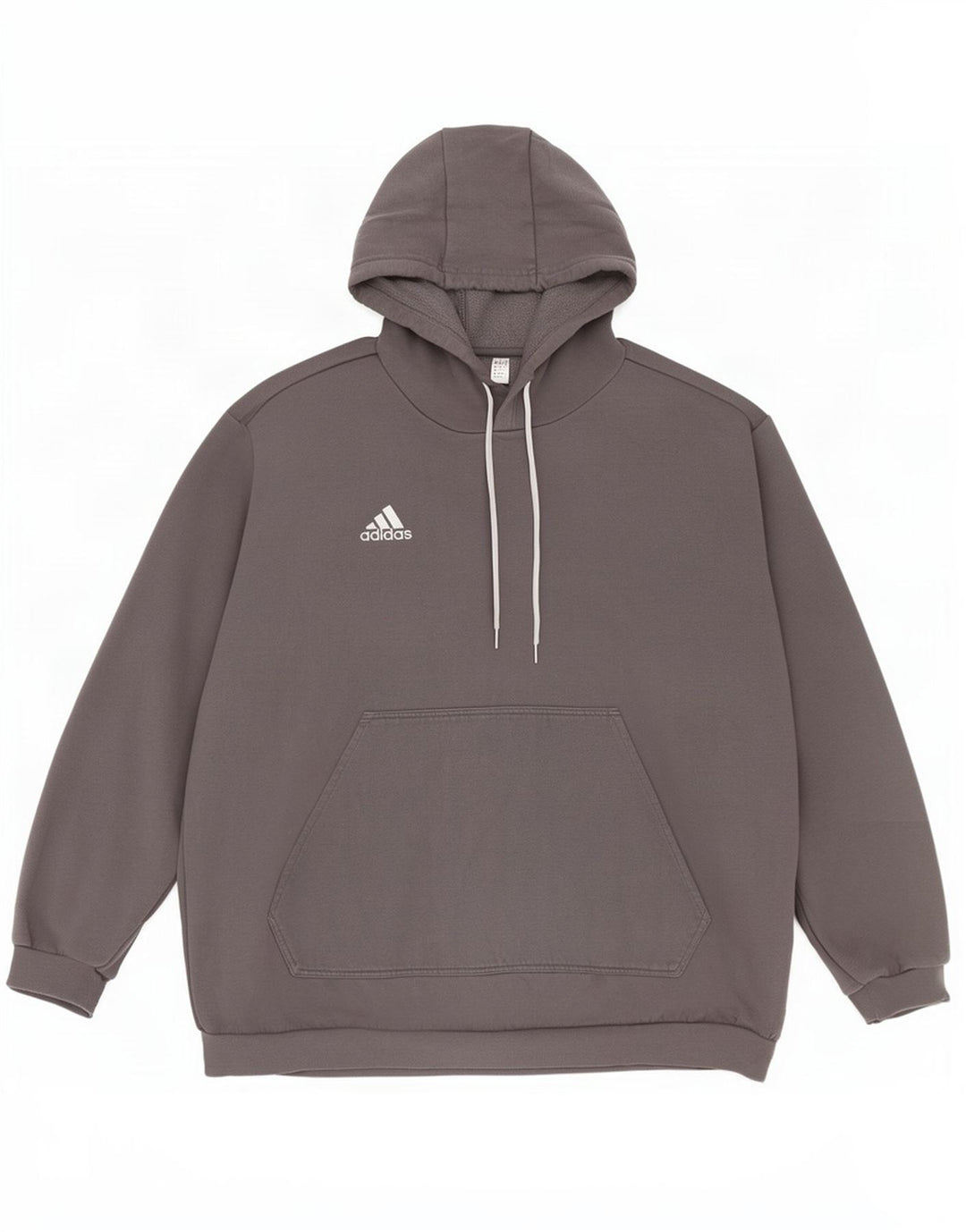 Felpa con cappuccio da uomo Adidas 2XL in cotone grigio