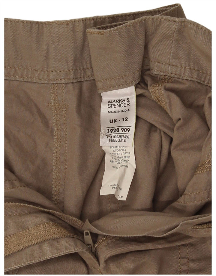 Pantaloncini casual da donna Marks & Spencer UK 12 medi W30 cotone grigio