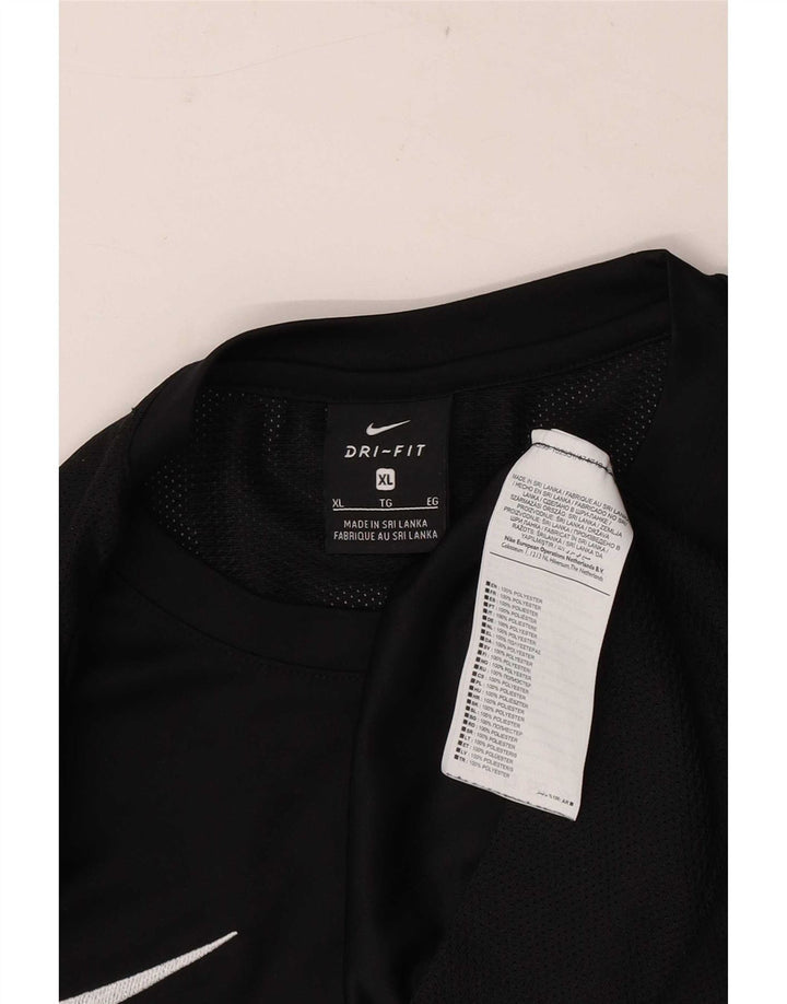 T-shirt Nike da uomo Dri Fit Top XL poliestere color block nero