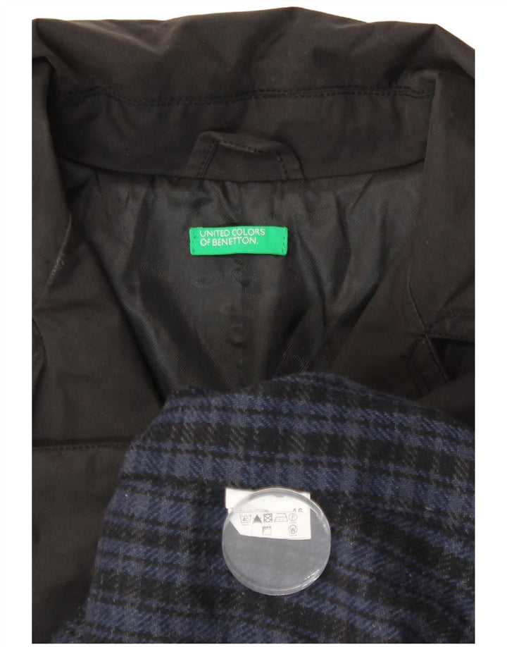 Trench da uomo Benetton IT 46 Large Nero