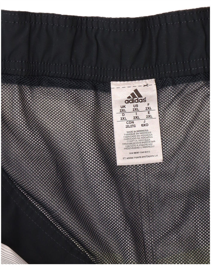 ADIDAS Mens Swimming Shorts 2XL  Multicoloured Striped Polyester