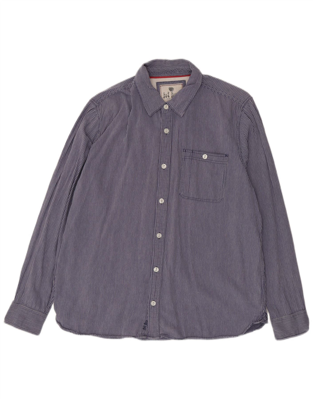 Camicia da uomo Fat Face XL in cotone gessato blu