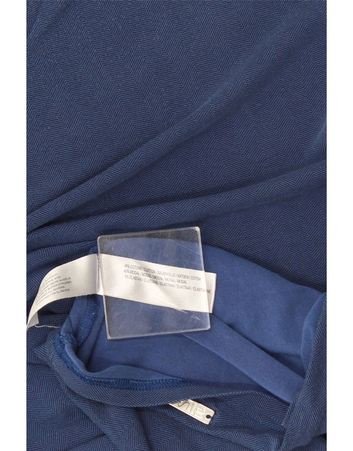 T-shirt Fila da uomo Top XL in cotone a spina di pesce blu