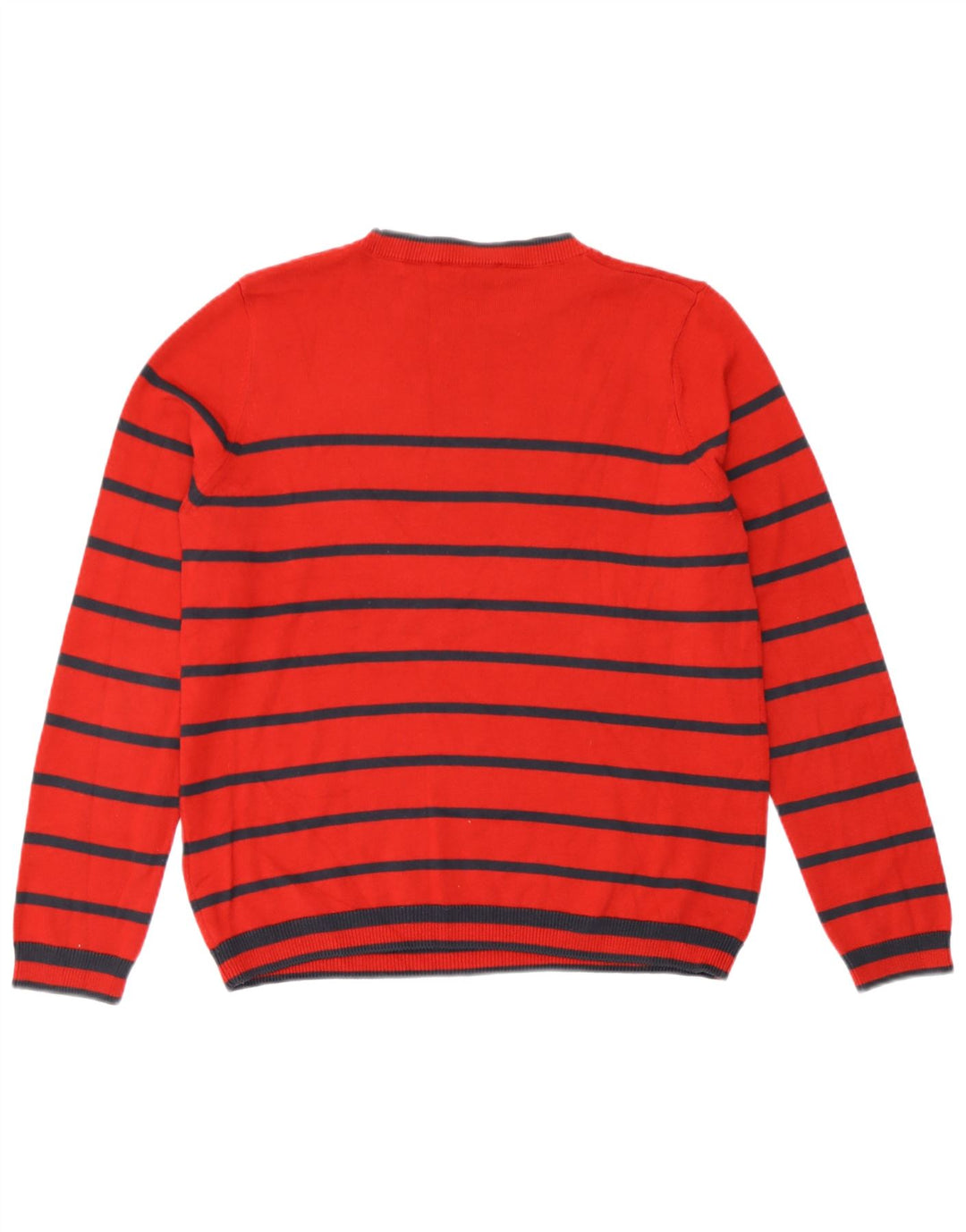 Maglione maglione girocollo da donna Marks & Spencer UK 14 grandi righe rosse