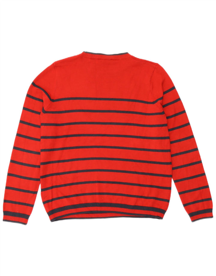 Maglione maglione girocollo da donna Marks & Spencer UK 14 grandi righe rosse
