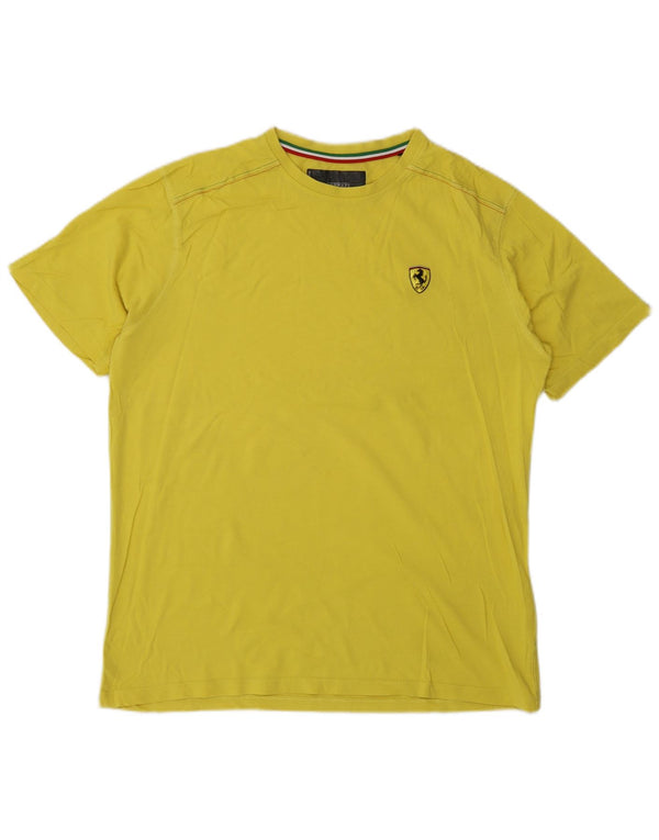 T-shirt uomo Ferrari Top Large in cotone giallo