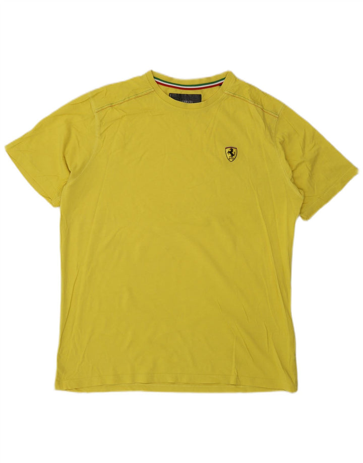 T-shirt uomo Ferrari Top Large in cotone giallo