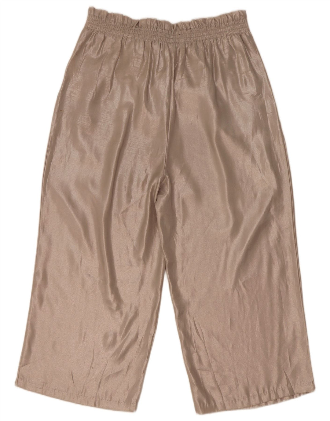 Pantaloni Capri a vita alta da donna Zara medi W28 L21 poliestere beige