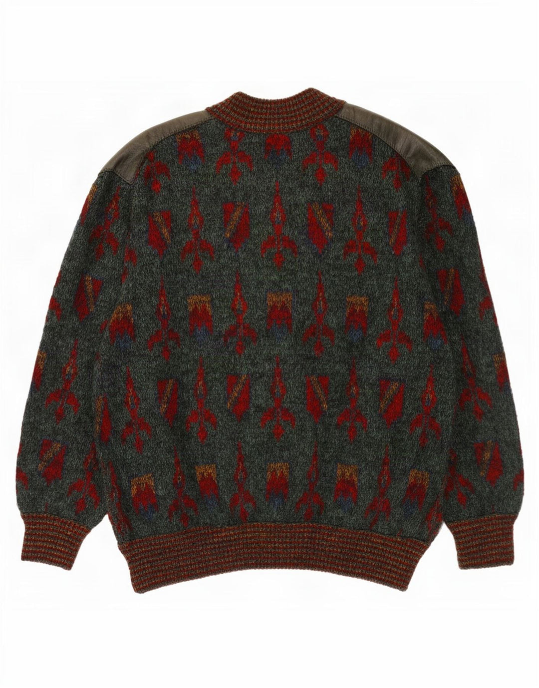 Maglione cardigan da uomo con motivo astratto Ranger IT 52 Large Verde Poliammide