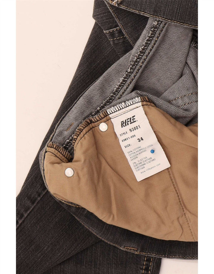 Jeans dritti da uomo Rifle W34 L32 in cotone grigio