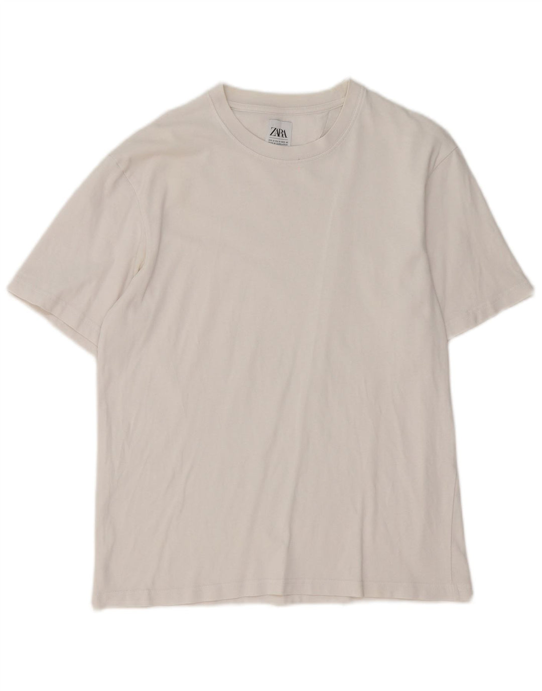 T-shirt Zara da uomo Top bianca media