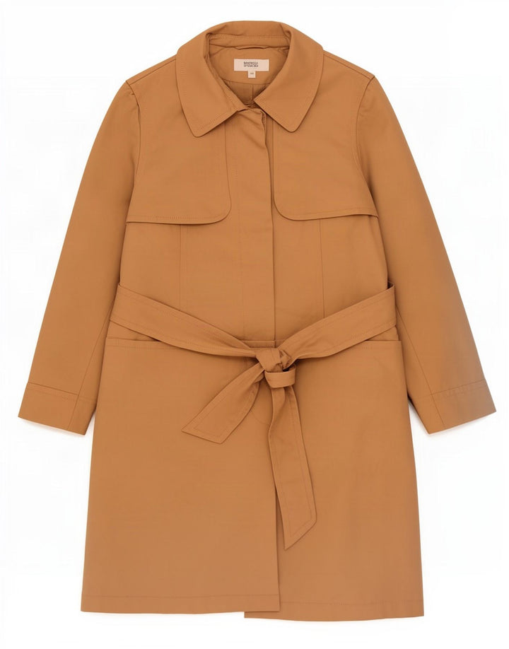 Trench da donna Marks & Spencer UK 12 Cotone beige medio
