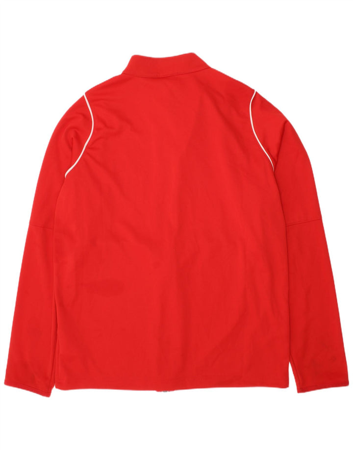 Giacca da tuta NIKE da ragazzo Dri Fit 12-13 anni, taglia grande, in poliestere rosso