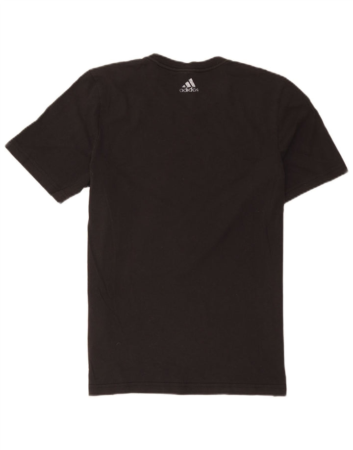 T-shirt grafica da uomo Adidas Top in cotone nero medio