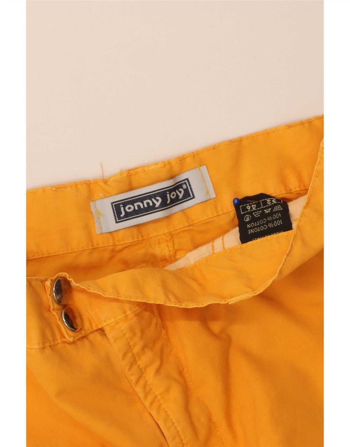 Pantaloni cargo dritti da donna vintage W32 L35 in cotone arancione