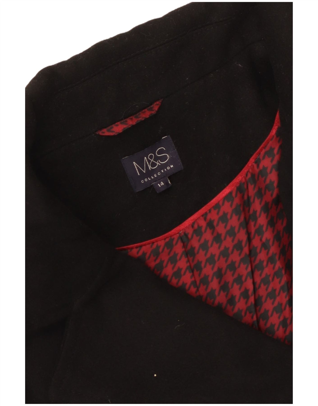 Cappotto da marinaio da donna Marks & Spencer UK 14 grande nero