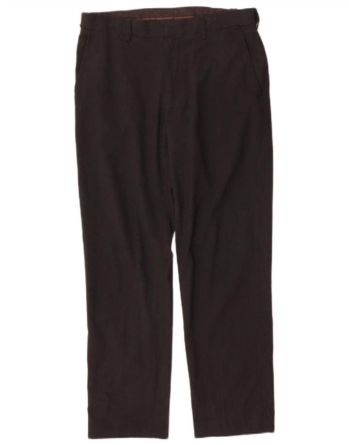 Pantaloni chino dritti vestibilità regolare da uomo Marks & Spencer W32 L29 neri