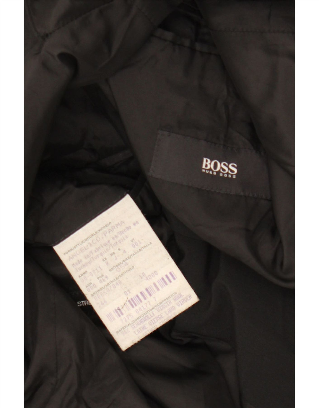 Giacca blazer da uomo a 3 bottoni HUGO BOSS EU 54 2XL lana nera