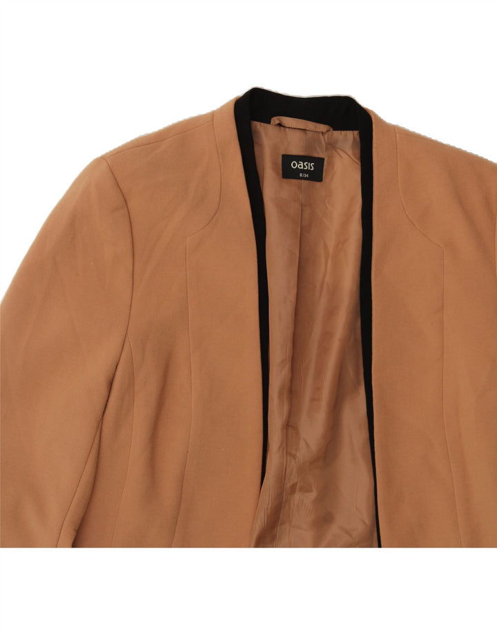 OASIS Womens Open Blazer Jacket UK 8 Small  Orange Polyester Vintage Oasis and Second-Hand Oasis from Messina Hembry 