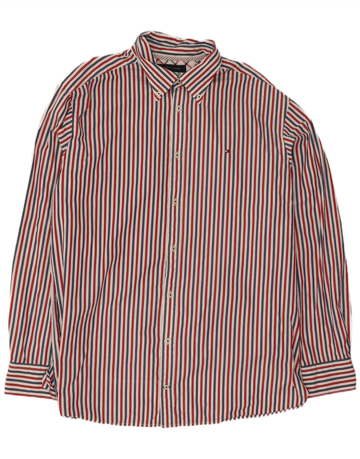 Camicia da uomo Tommy Hilfiger 3XL cotone gessato multicolore