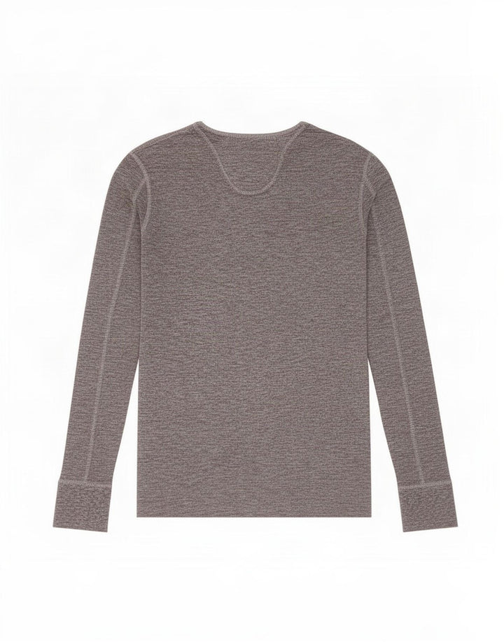 Top da uomo a maniche lunghe Superdry in cotone chiazzato grigio piccolo