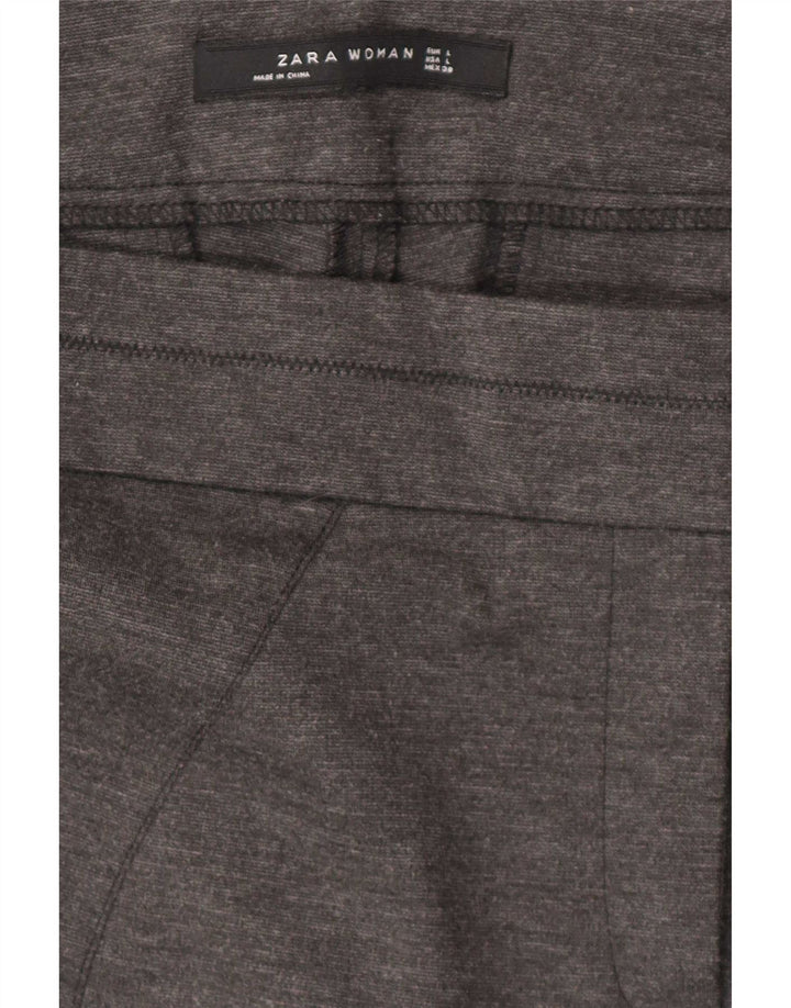 Pantaloni da abito slim da donna Zara grandi W32 L30 grigi screziati