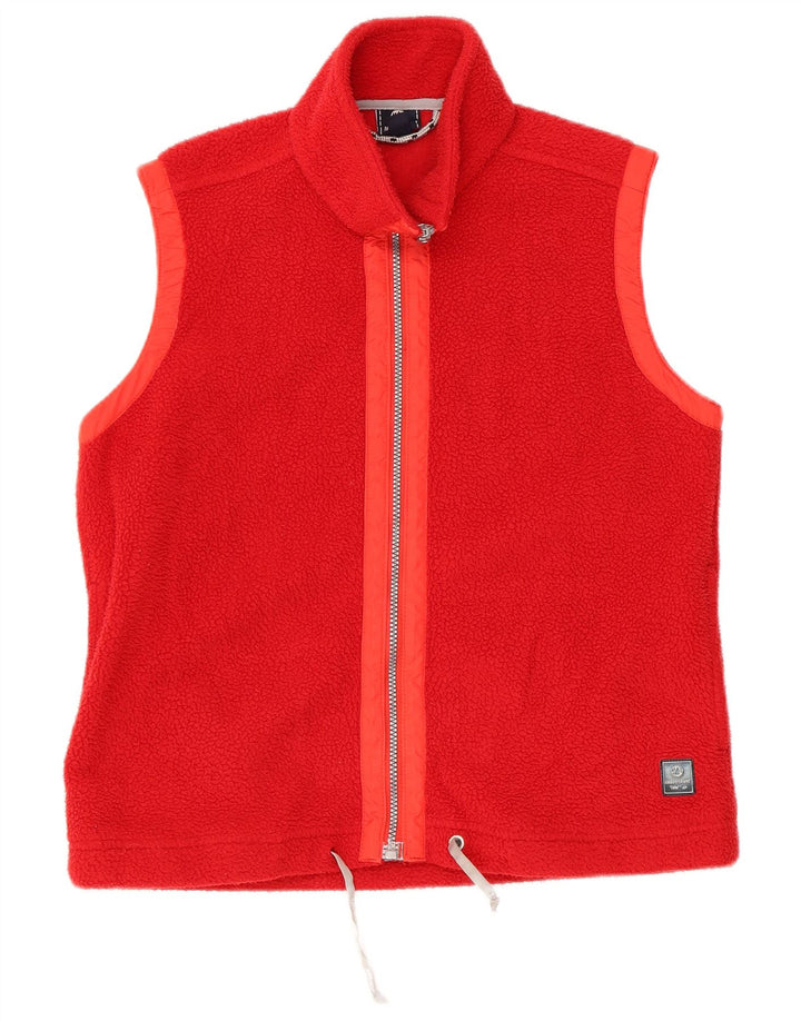 Gilet in pile da donna Murphy & Nye UK 14 poliestere rosso medio