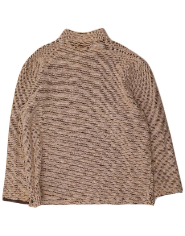 Felpa da uomo con collo con zip Weird Fish 2XL cotone beige