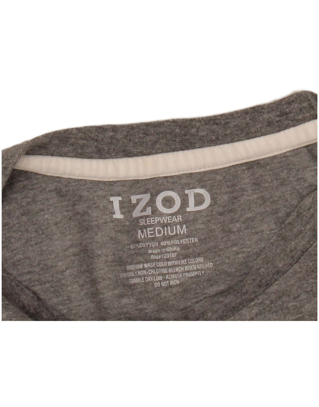 T-shirt da uomo Izod Top in cotone chiazzato grigio medio