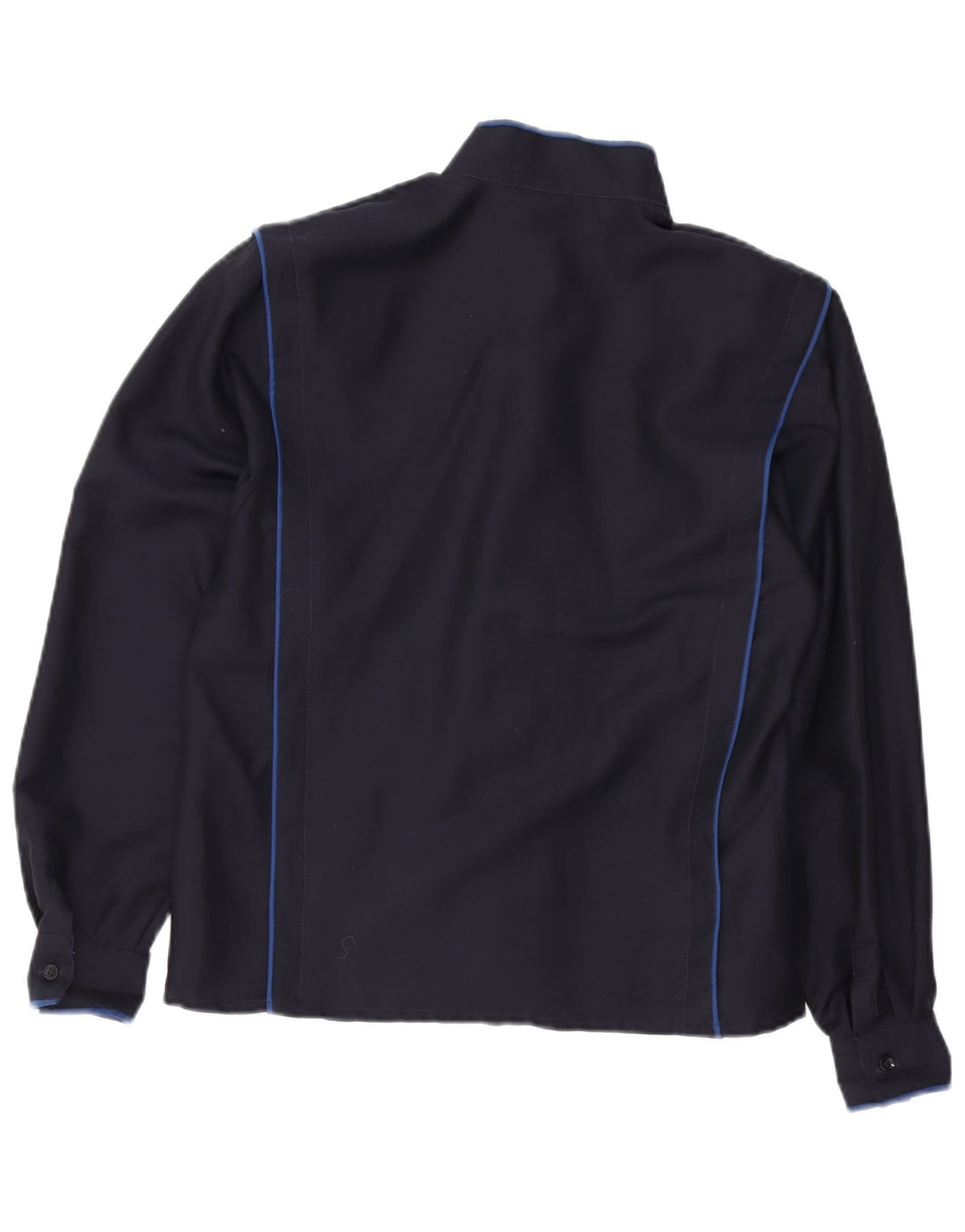 Camicetta da donna VINTAGE EU 38 lana blu navy media